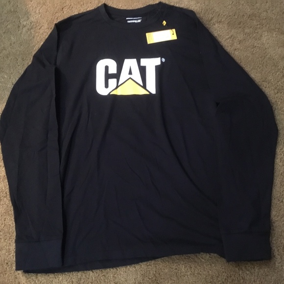 Caterpillar Long Sleeve Black T Shirt (Large) - Picture 2 of 3